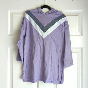 3/$15 - SO Girls 3/4 Sleeve Gray and Purple Hoodie Tee Size XL